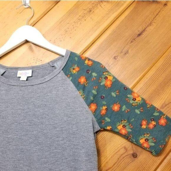 Lularoe Julia Dress Bodycon Raglan Style Gray Xxs - Picture 5 of 7